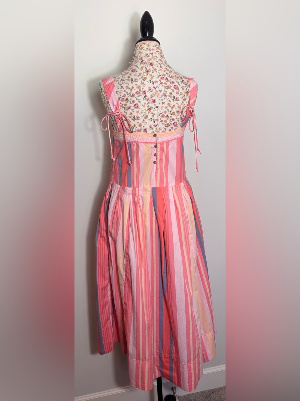 Free People Primavera Stripe Midi Dress – Strawberry Combo – Size Small – NWT - Picture 4 of 9